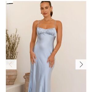Billy J Blue Rue Dress Maxi Style Wedding Guest/Bridesmaid Dress